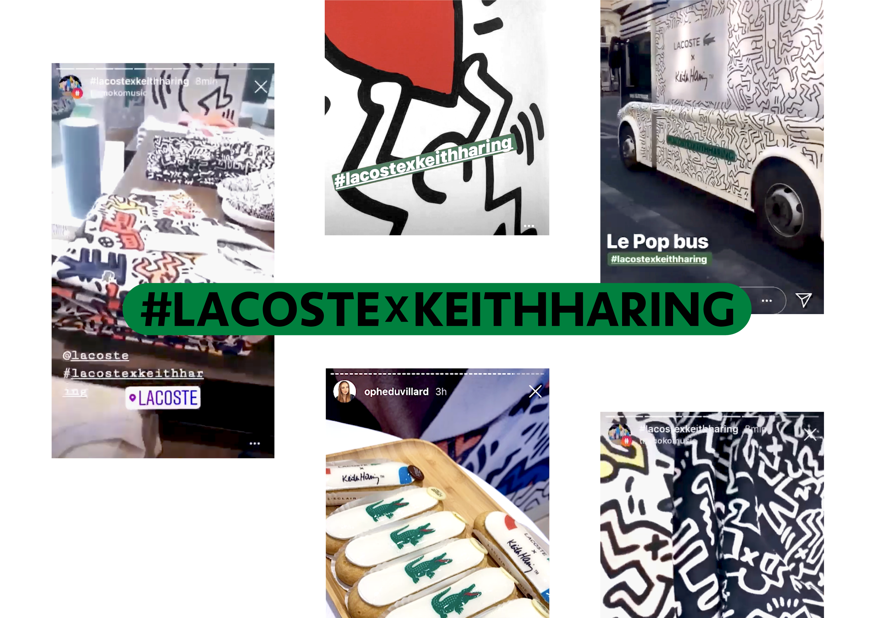 eclair nouvelle collection Lacoste activation Keith Haring