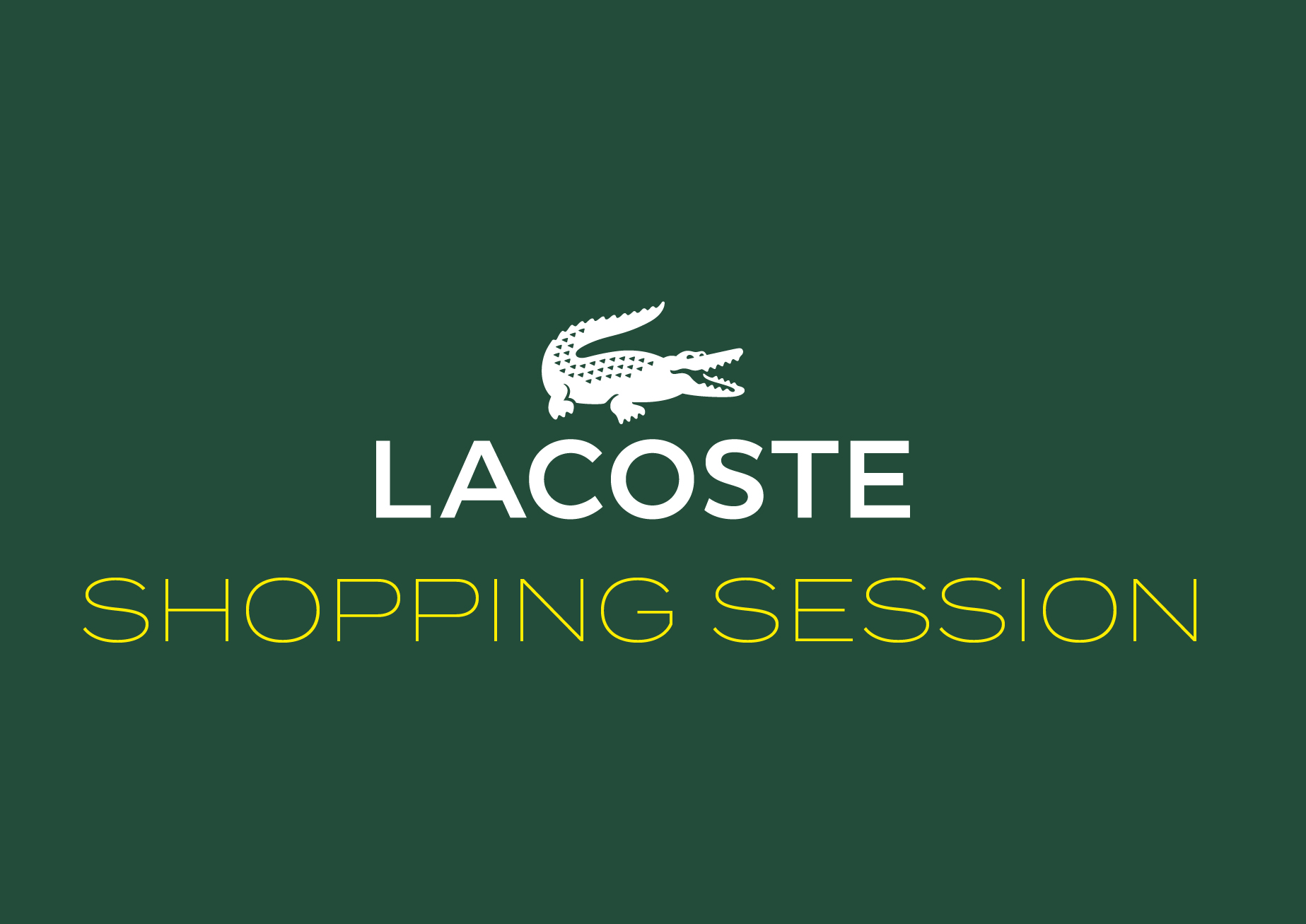 LACOSTE shopping session