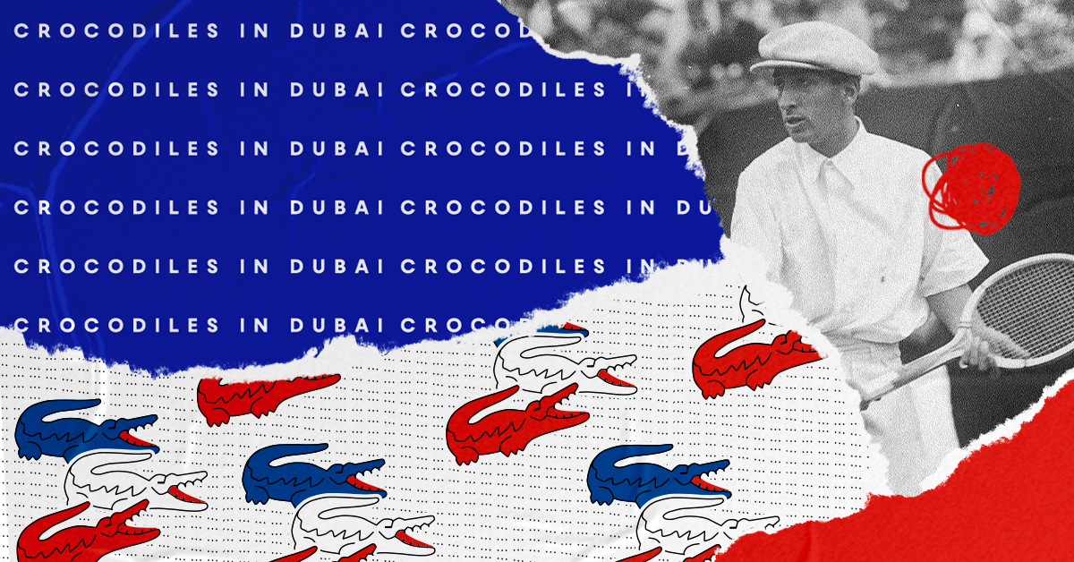 Lacoste tennis bleu blanc rouge crocodiles in Dubai