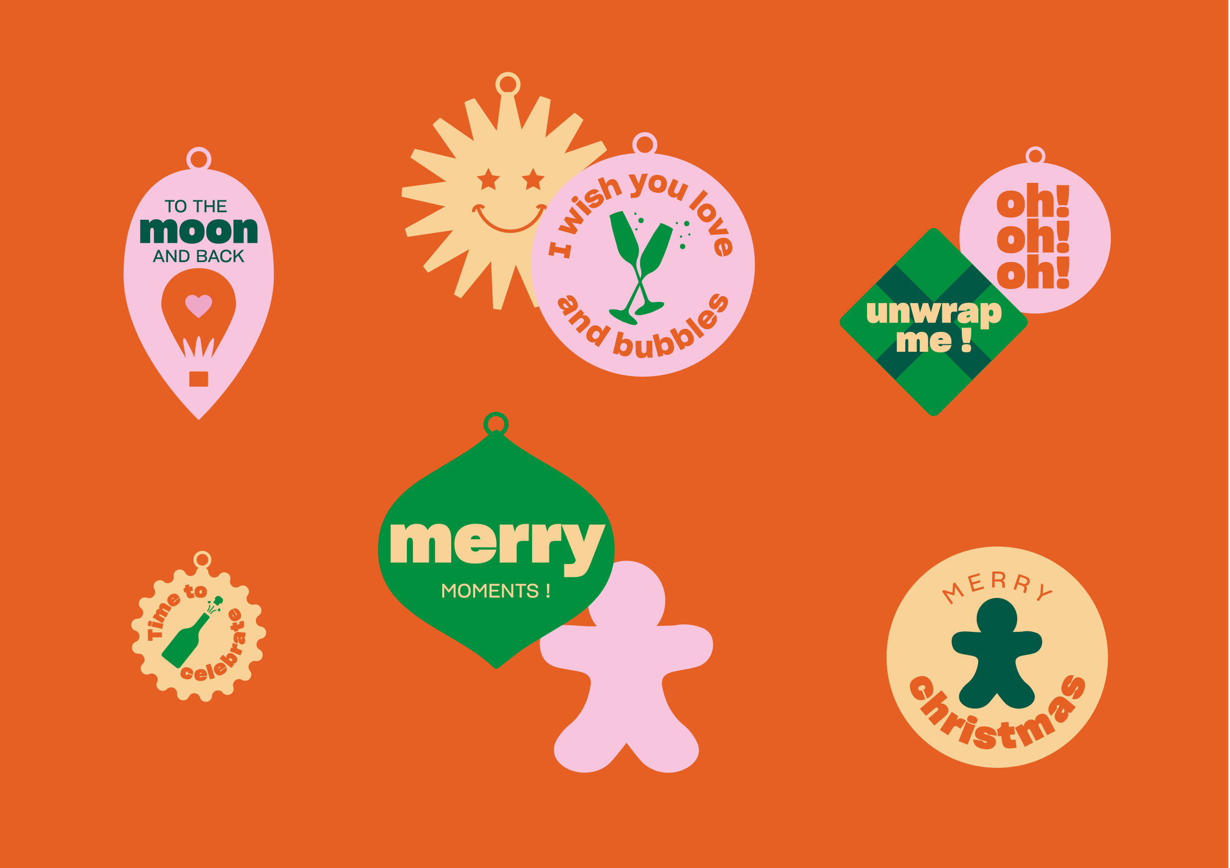 Stickers campagne Noël smartbox merry moments