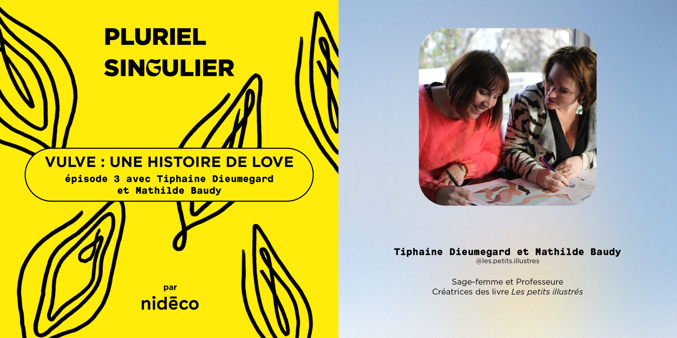 Nidéco podcast Pluriel Singulier Vulve Tiphaine Dieumegard et Mathilde Baudy