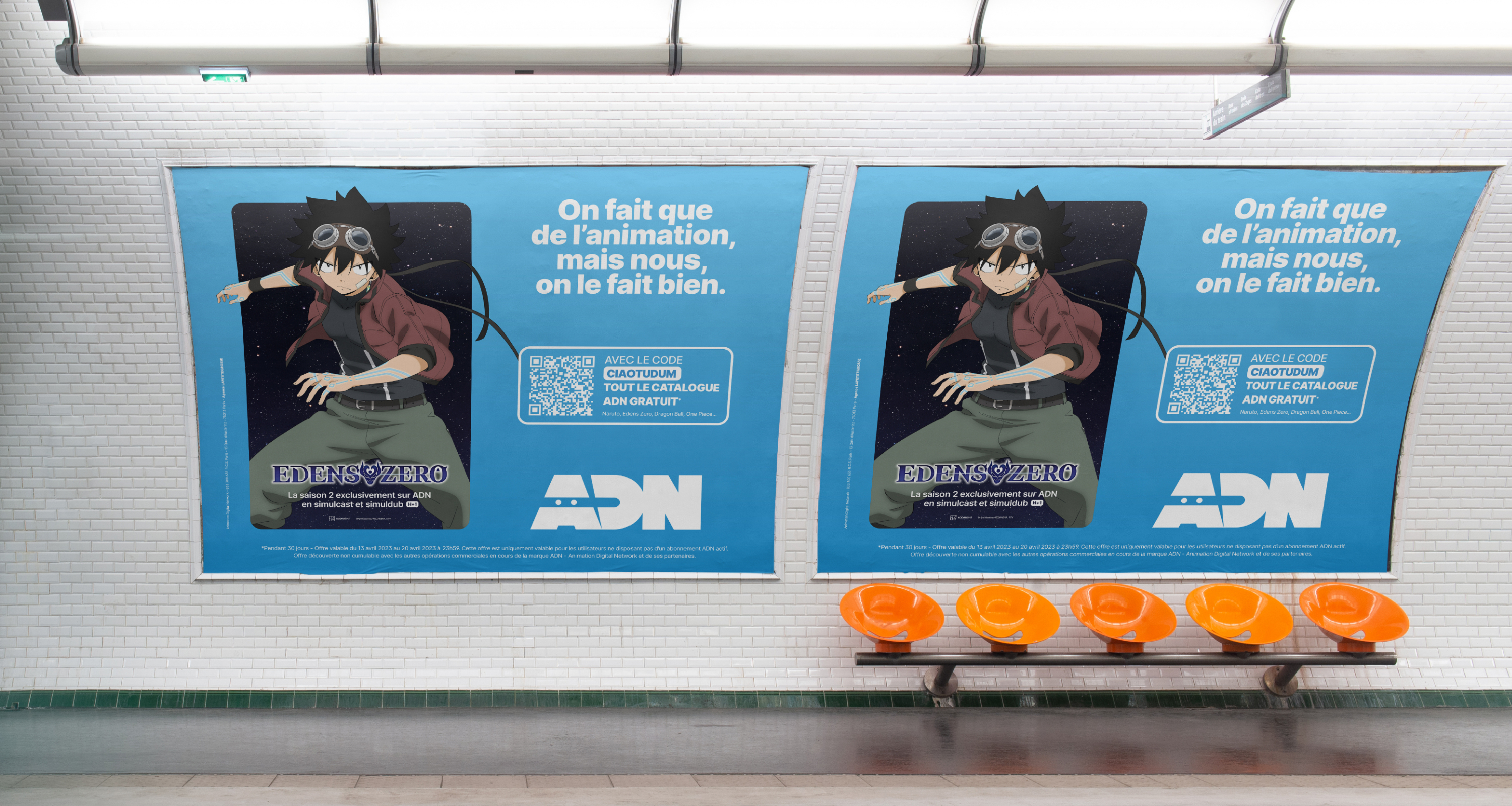 Campagne affichage métro ADN EdensZero