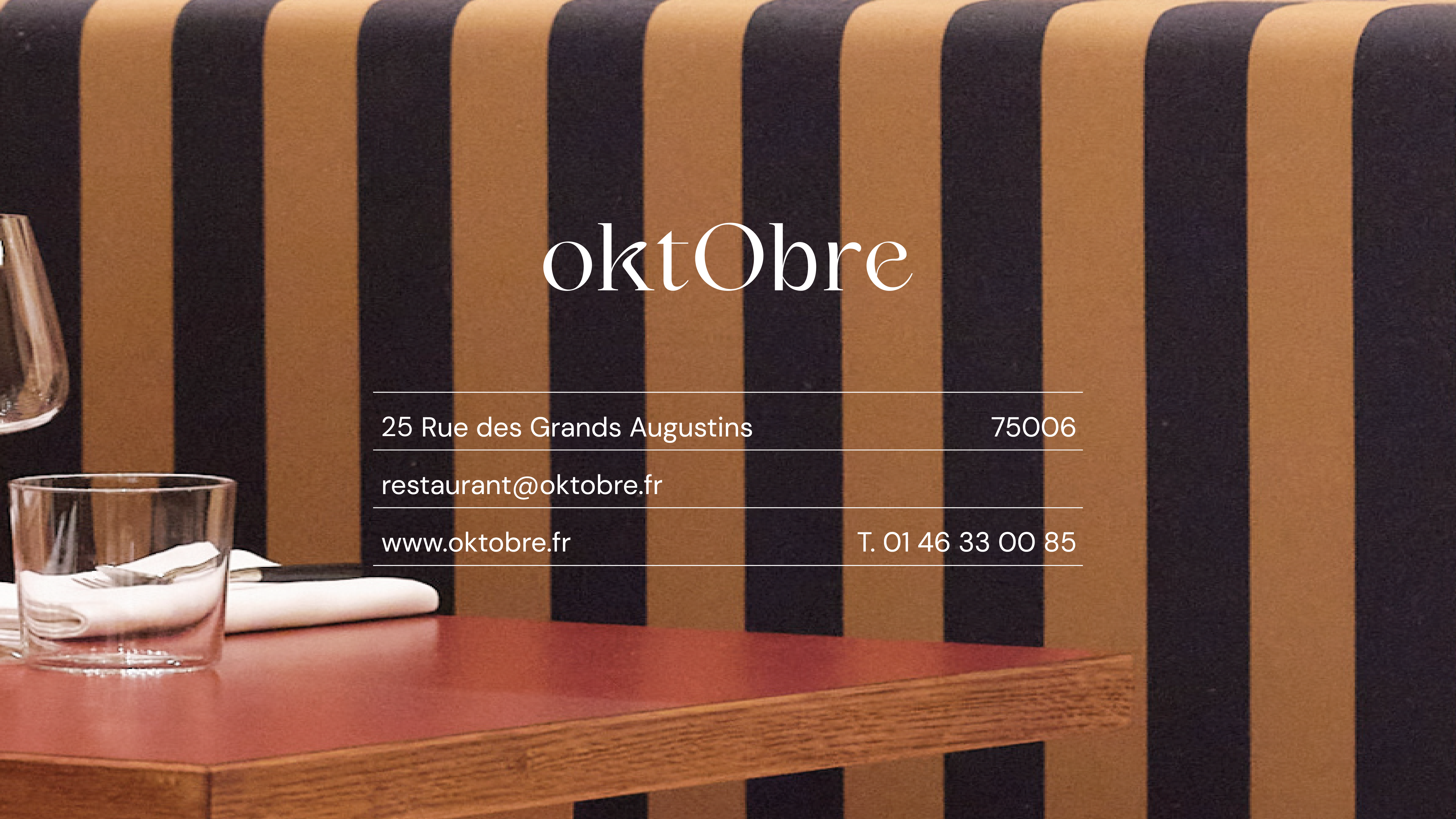 Adresse restaurant Oktobre Paris