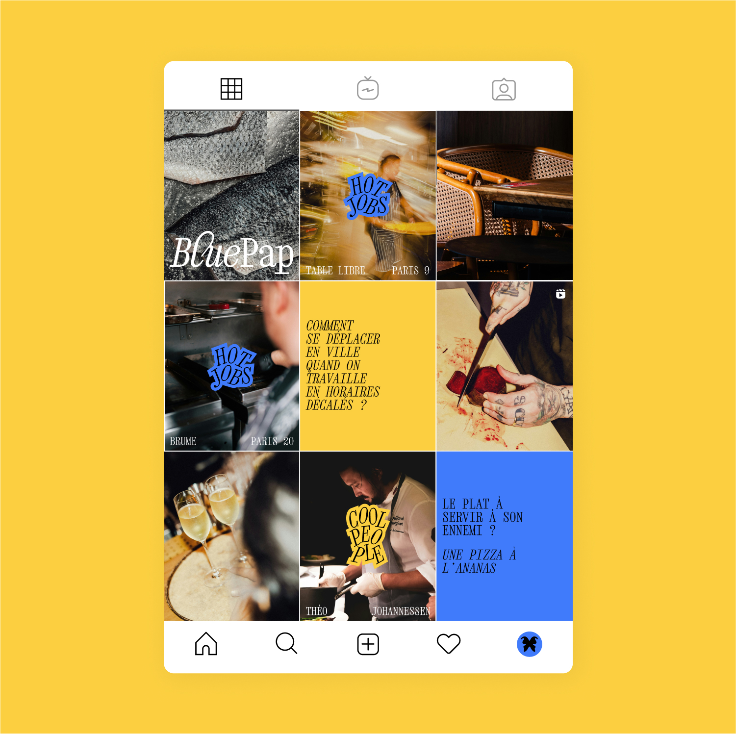 BluePap grille social media instagram