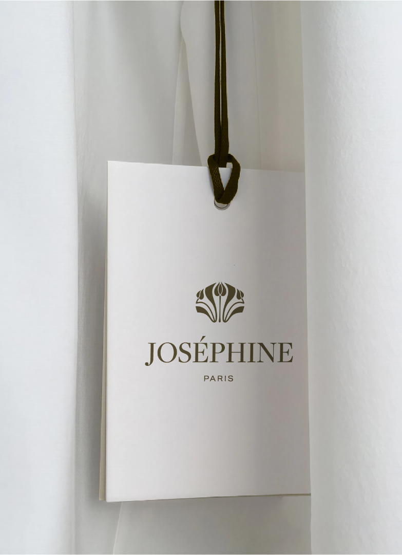 Joséphine Paris étiquette sac maroquinerie luxe