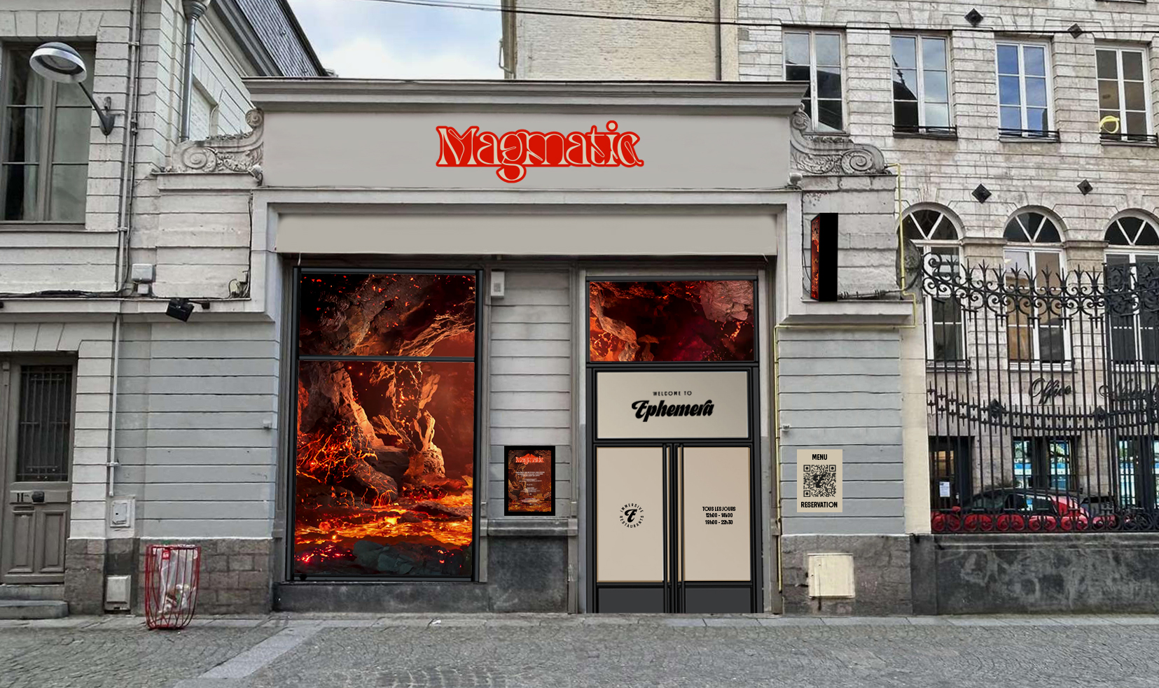 Devanture restaurant magmatic ephemera