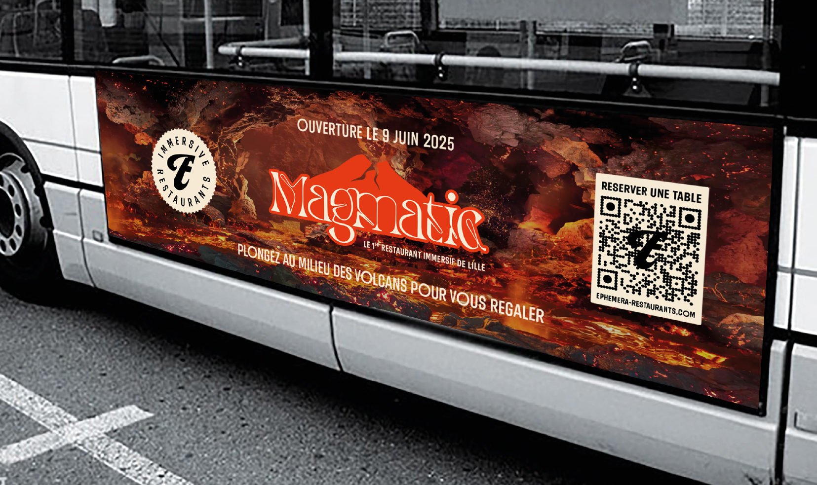 communication affichage bus restaurant magmatic ephemera